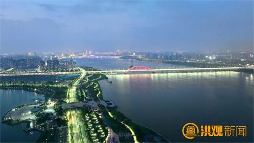 即将完美呈现 南昌两座大桥景观灯调试中 图